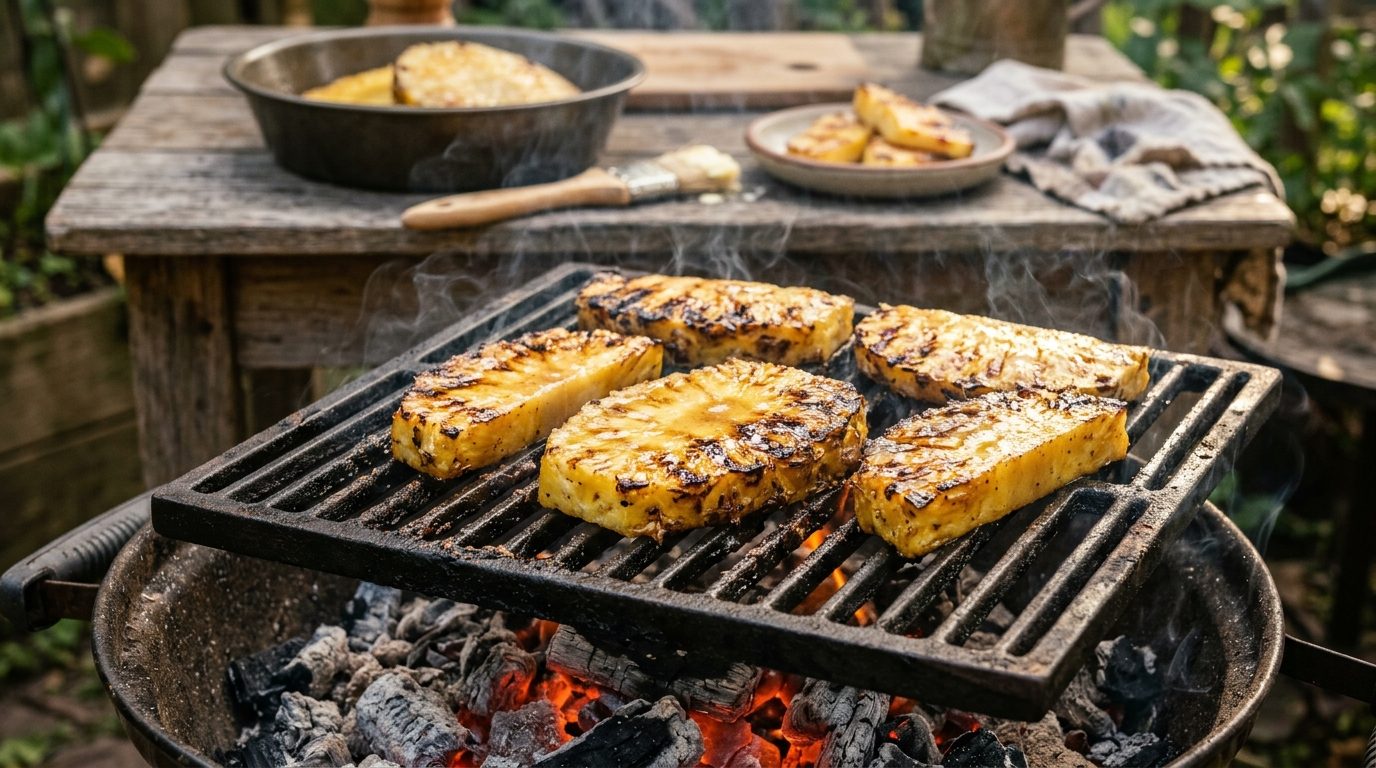 Ananas rôti au barbecue : réussir la caramélisation sur la braise
