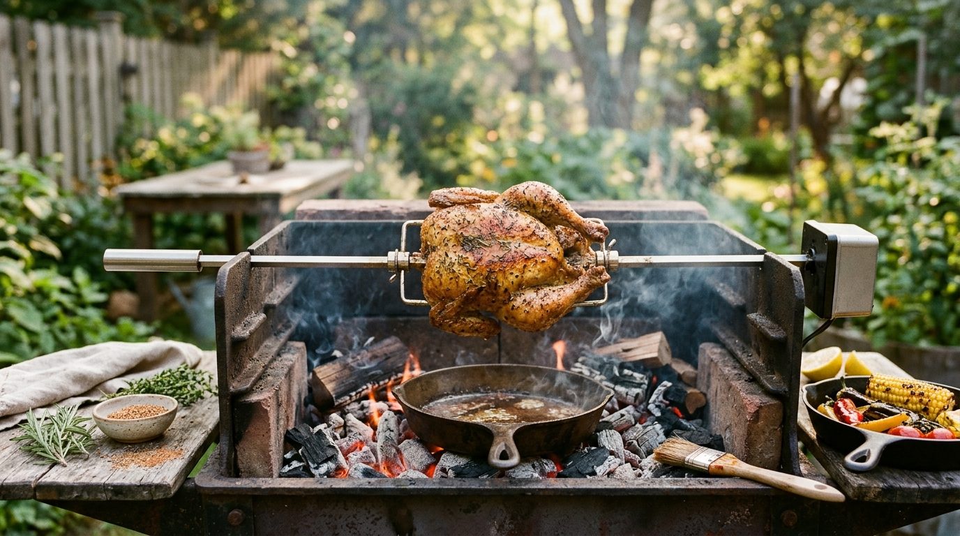 Le tournebroche électrique pour barbecue : maîtriser la cuisson à la broche