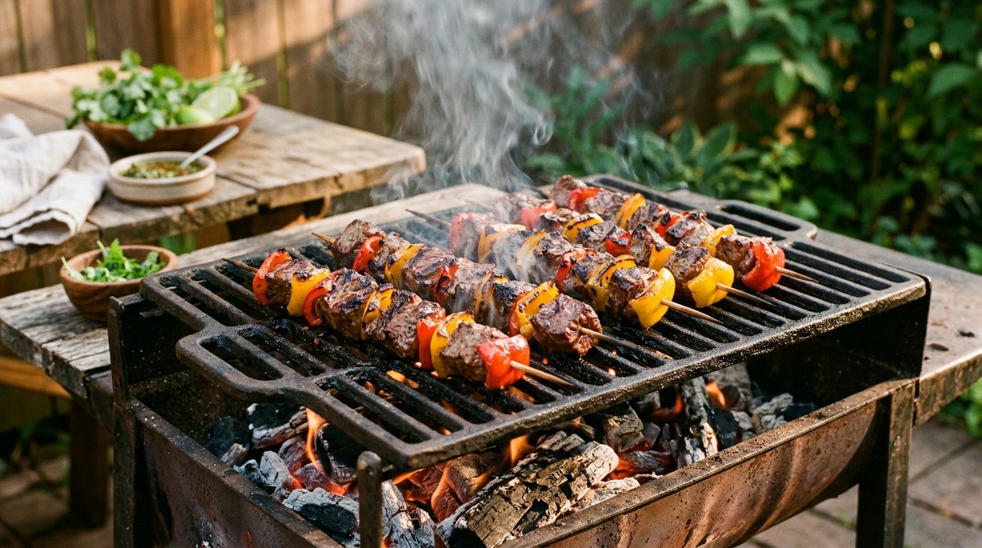 Brochettes de bœuf au barbecue : réussir une viande tendre et juteuse