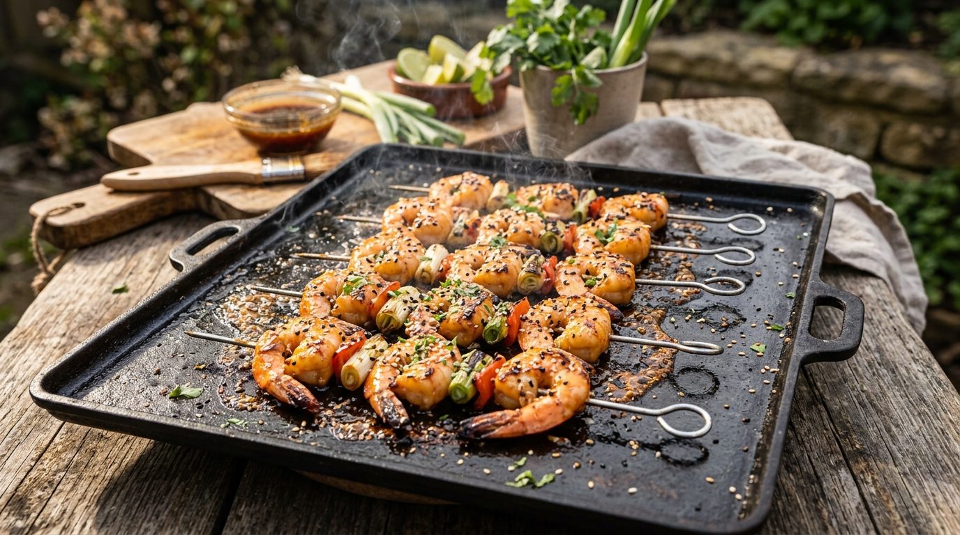 Gambas marinées au gingembre à la plancha ou au barbecue