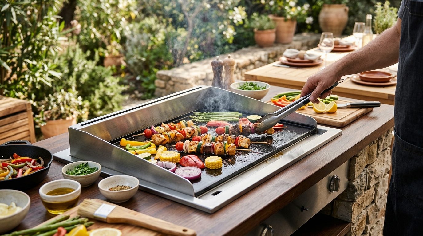 Plancha Baila tout inox : l&rsquo;alliée des grandes tablées en plein air