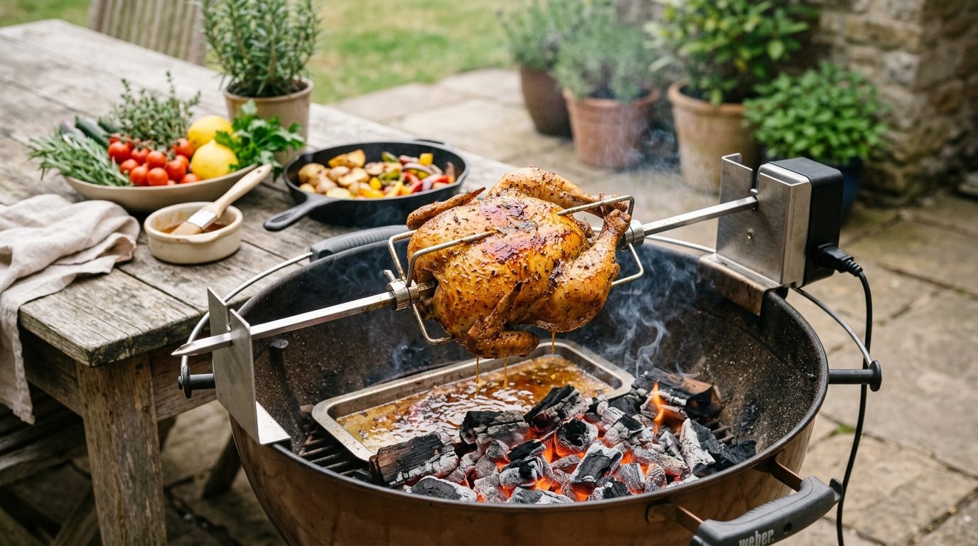 Tournebroche électrique pour barbecue : maîtriser la cuisson à la rôtissoire