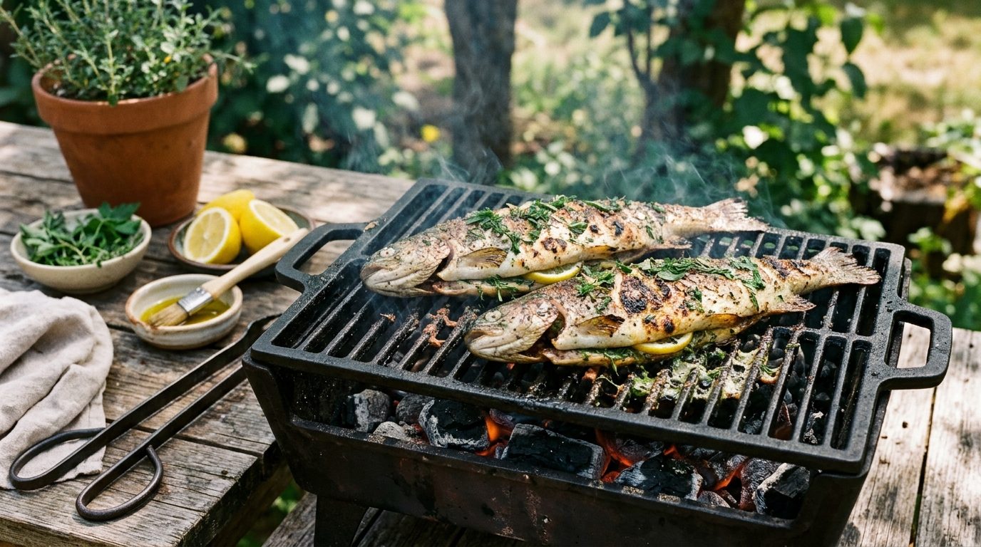 Truite grillée au persil et aux herbes fraîches : conseils de cuisson au barbecue