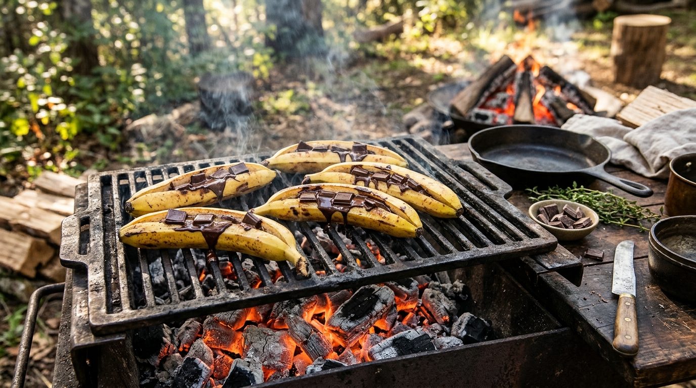 Le chocolat au grilloir : réussir les bananes rôties sur la braise