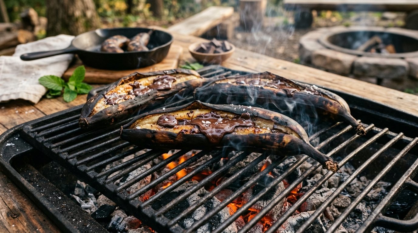 Bananes au chocolat sur le grill : le dessert culte du barbecue