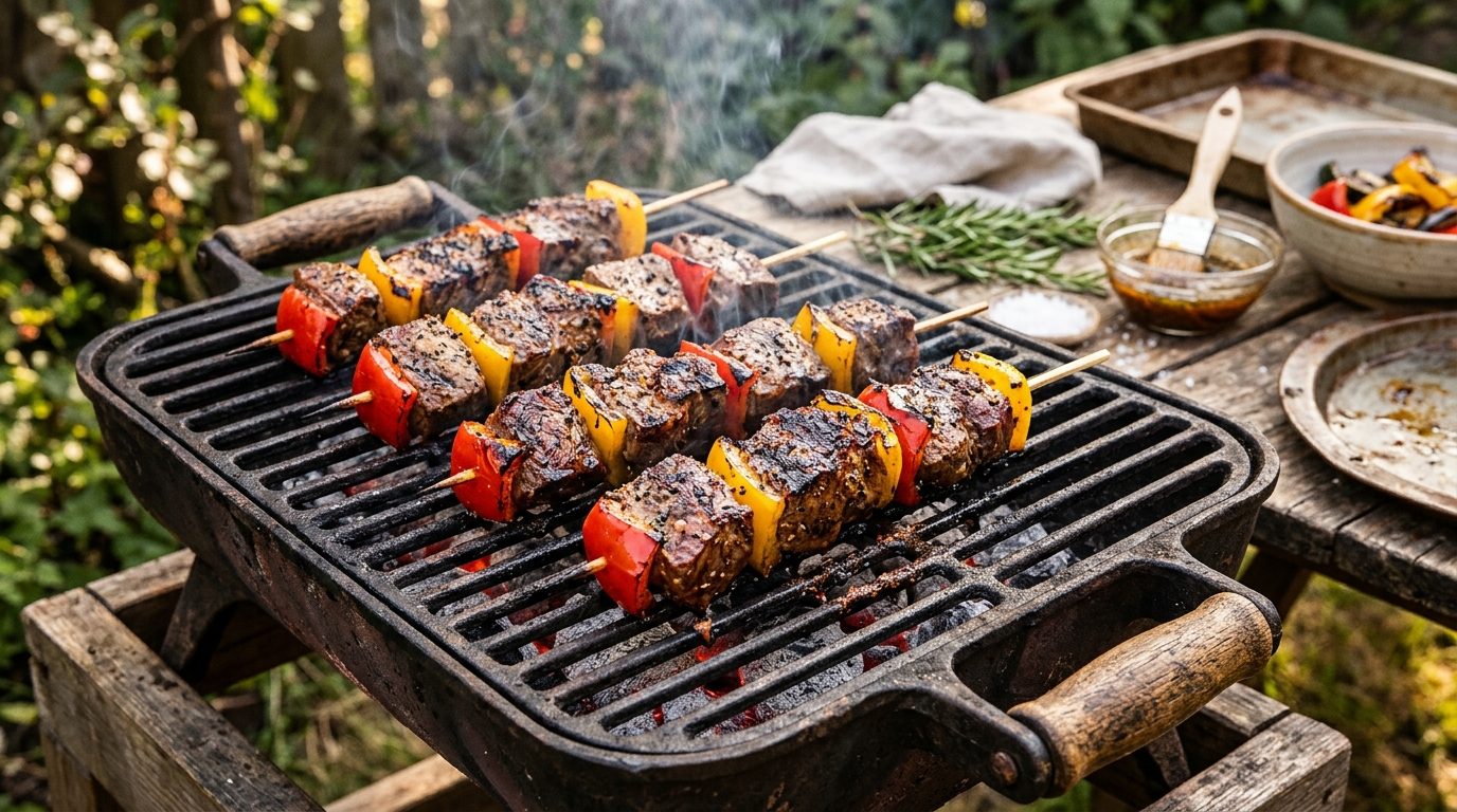 Brochettes de bœuf au barbecue : conseils pour une viande tendre et juteuse