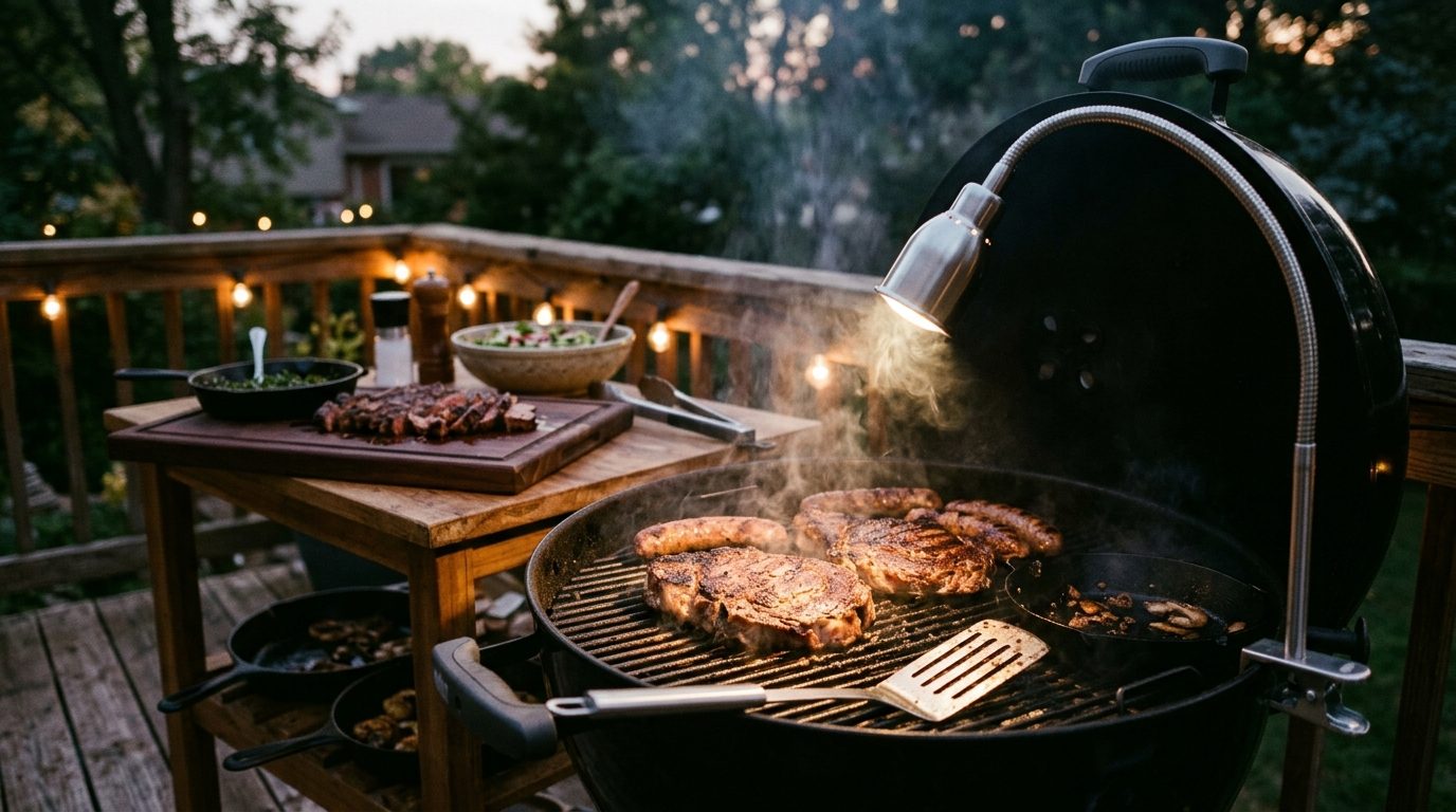 Lampe pour grilloir et barbecue : réussir ses cuissons nocturnes