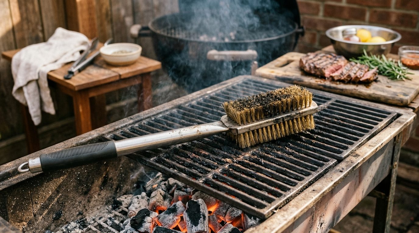 Nettoyer et entretenir son grilloir avec une brosse en laiton