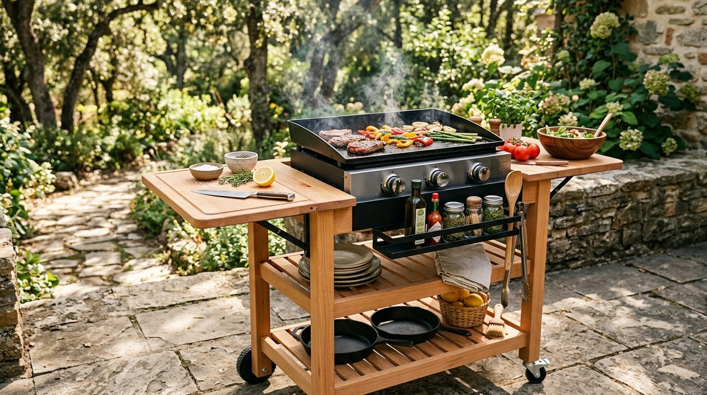 Chariot Belle-vue : transformer sa plancha en véritable cuisine mobile de jardin