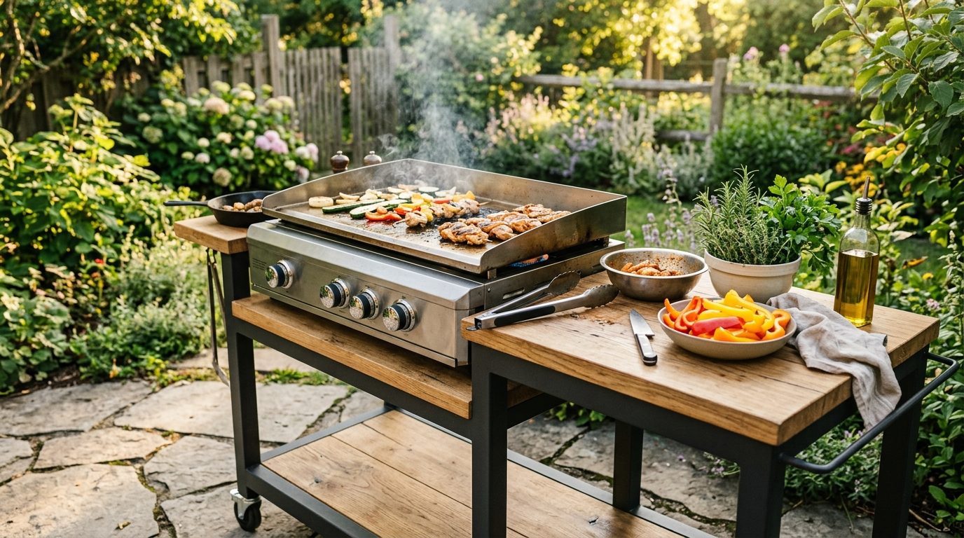 Plancha Tonio tout inox : le choix d&rsquo;une cuisine d&rsquo;extérieur performante