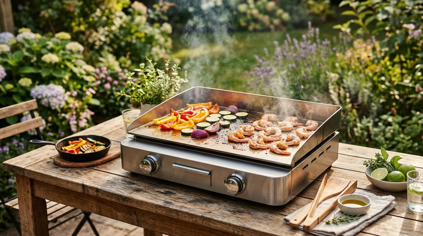 Plancha à gaz Baila : caractéristiques, cuisson et conseils d’entretien