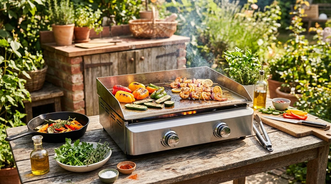 Plancha à gaz Nino 2 : test et conseils pour maîtriser la cuisson tout inox