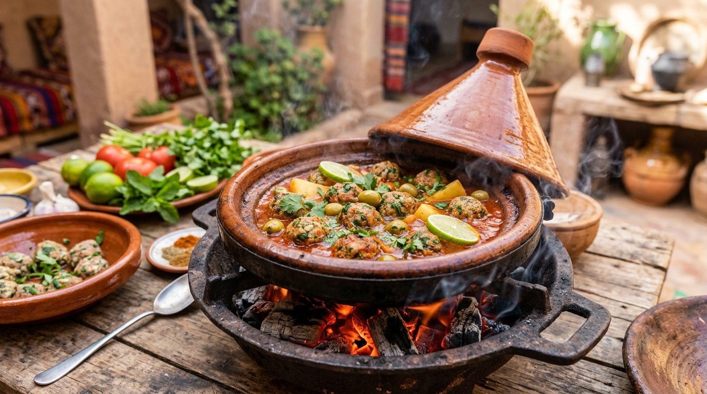 Tajine de boulettes de sardines à la braise : l’esprit d’Essaouira