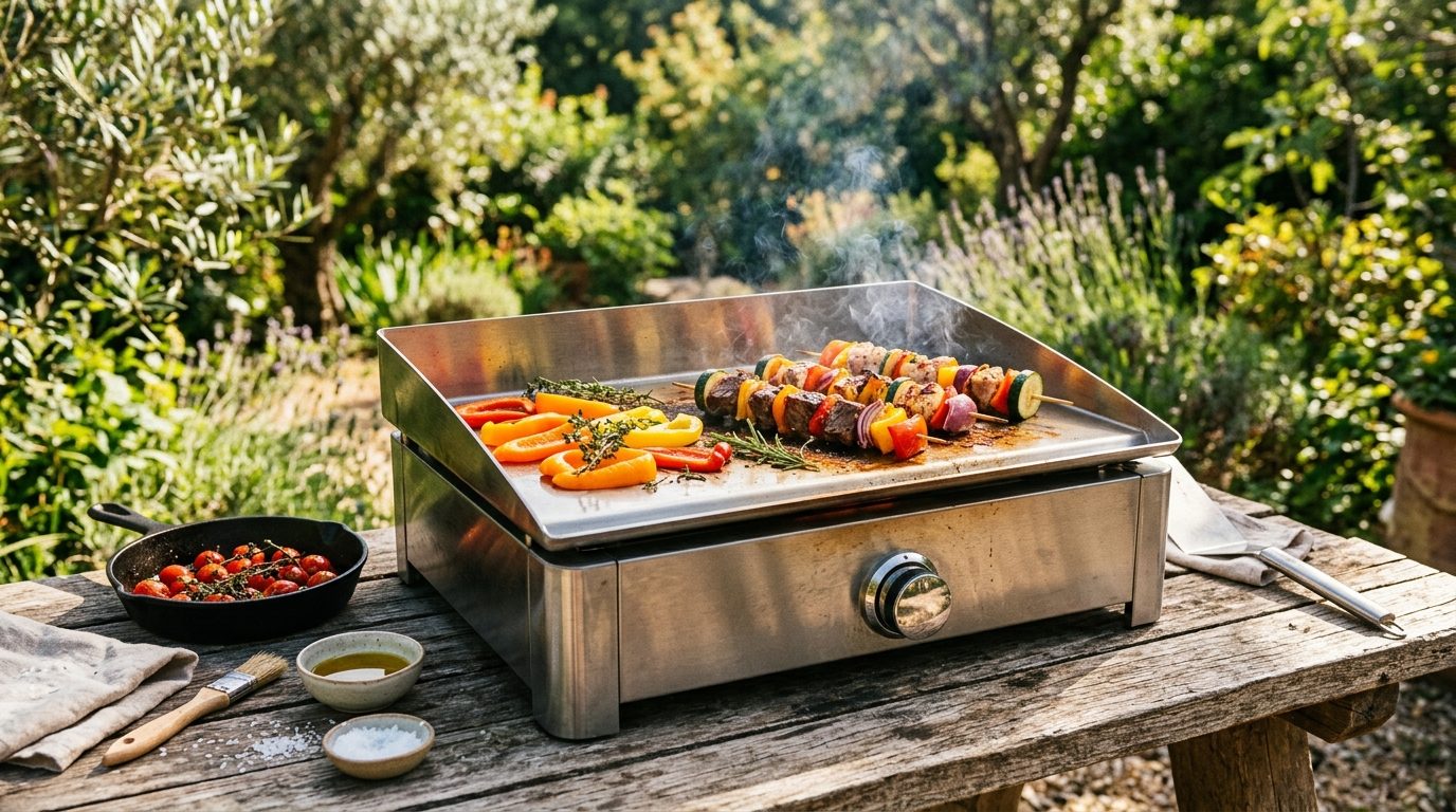Plancha à gaz Nino 2 : performance et longévité du tout inox