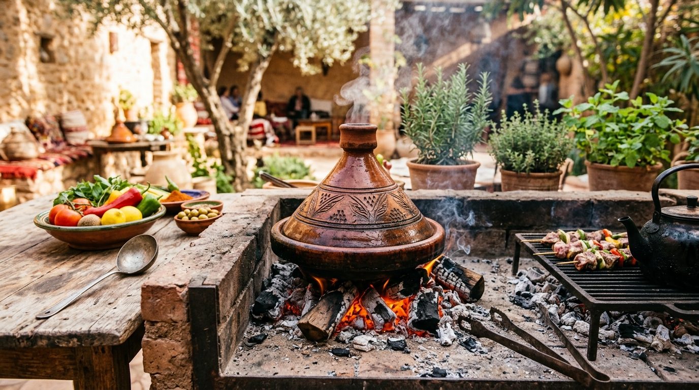 Tajine de maquereaux à la marocaine : la cuisson authentique sur les braises