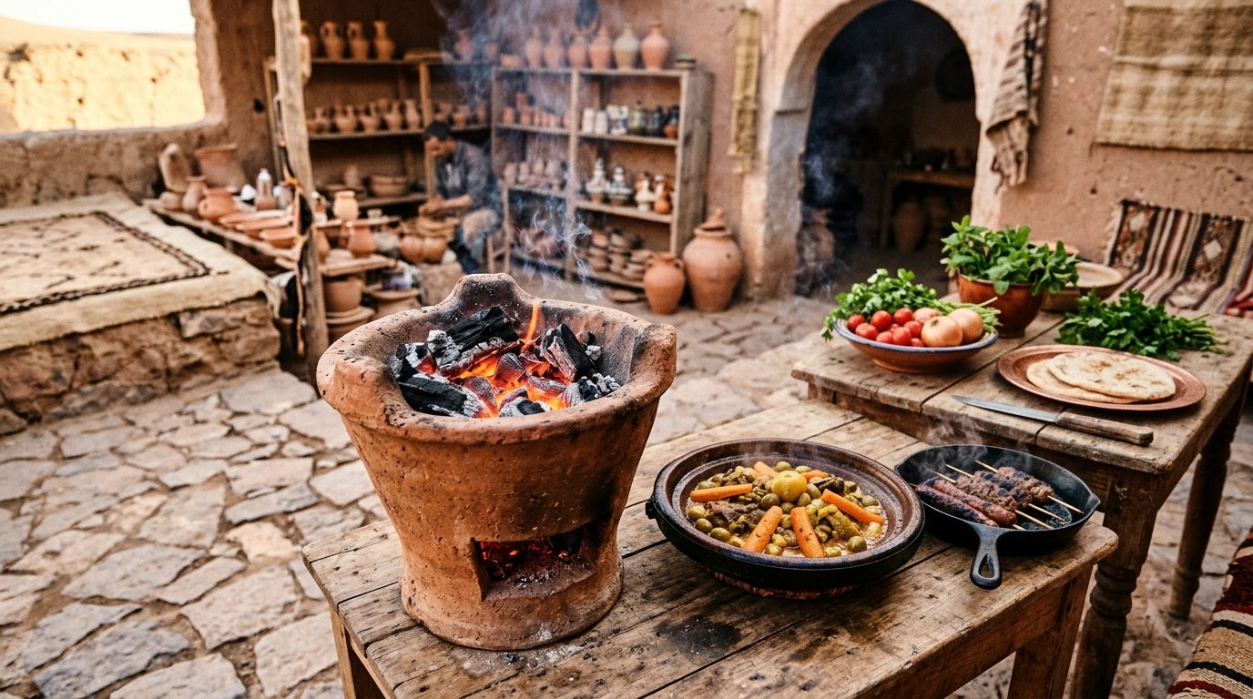 Fabrication du kanoun : les secrets du brasero traditionnel en terre cuite