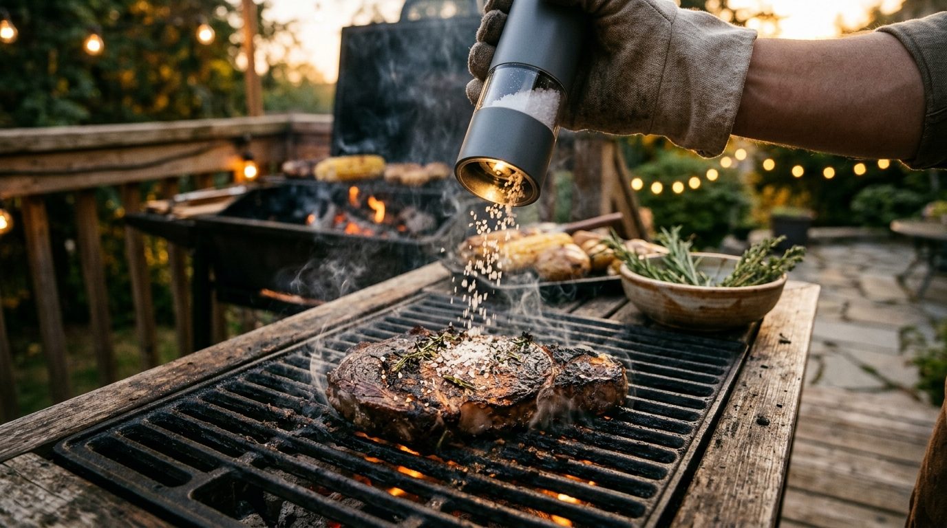 Salière électrique au barbecue : pourquoi l&rsquo;adopter pour vos grillades ?