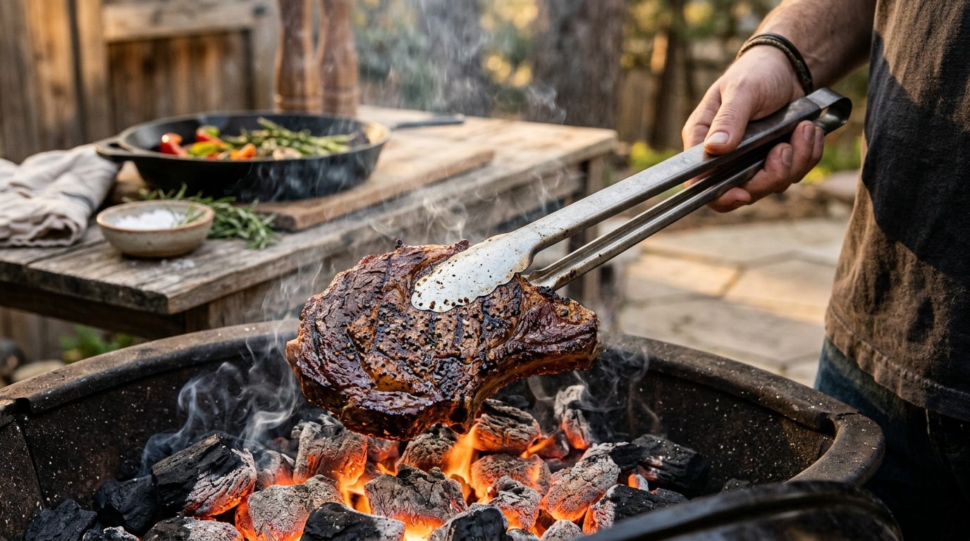 Pince en inox pour barbecue : manipuler vos grillades sans vous brûler