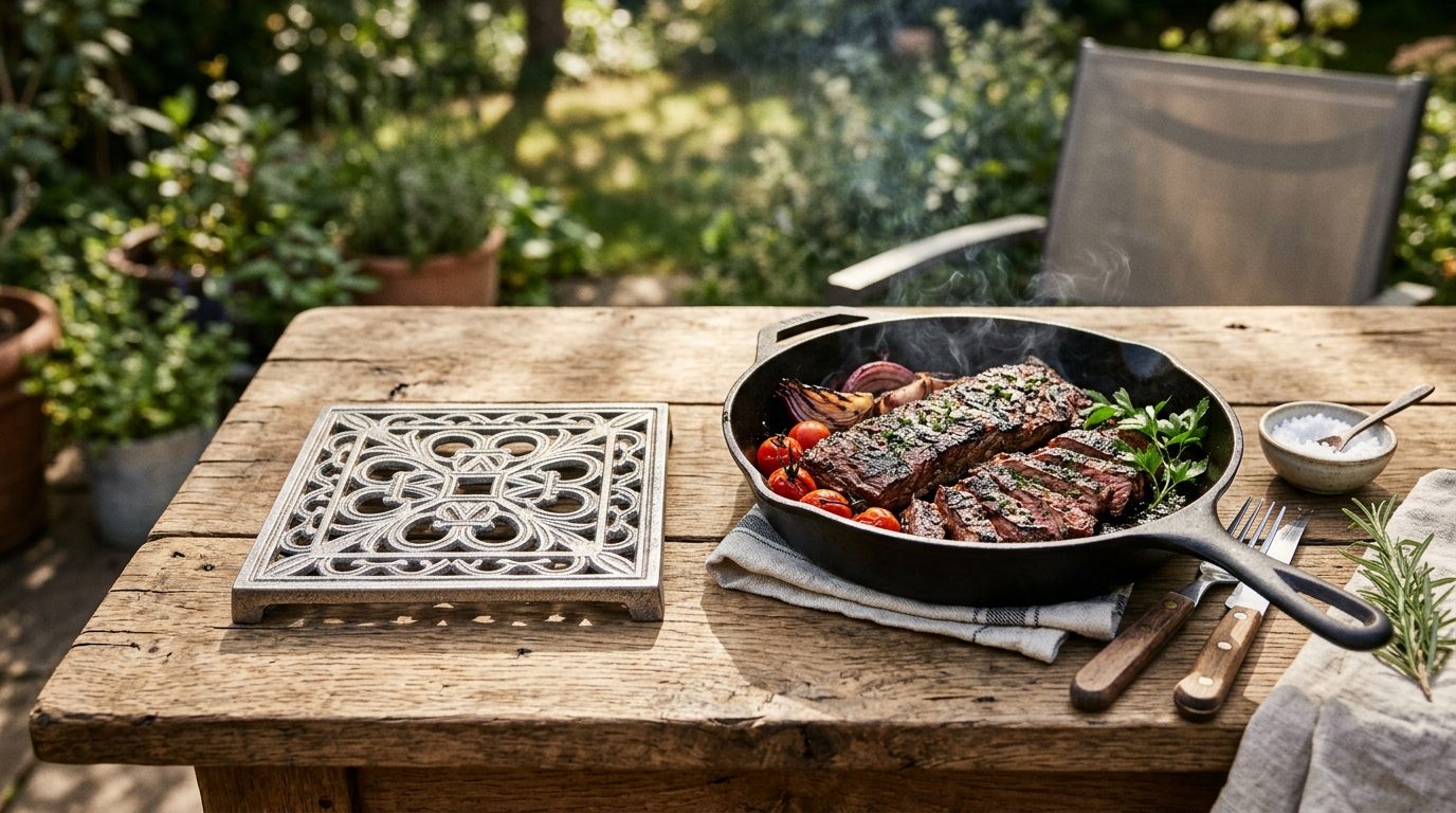 Protéger la table du jardin : l&rsquo;intérêt d&rsquo;un dessous-de-plat carré robuste